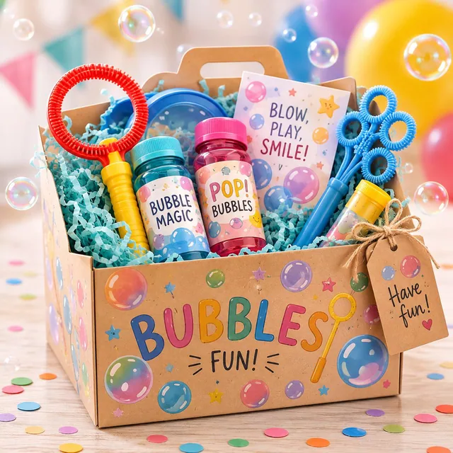 Bubble set in a party box
